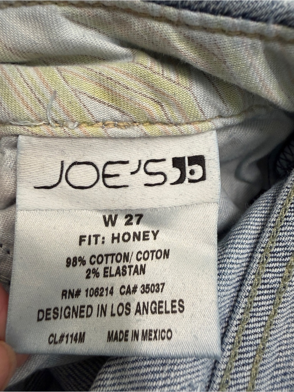 Y2K Joes Jeans Light Blue Flare Low Rise Jeans with Diamond-Pattern Back Pocket - Picture 7 of 7